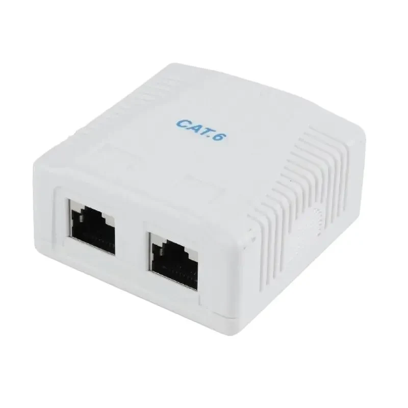 Socket for wall mounting Cablexpert NCAC-2F6-01, White 3