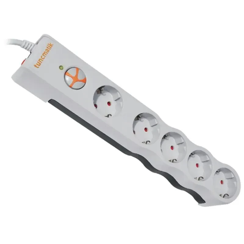 Power Strip Tuncmatik TSK6134, 5 Outlets, 1,5m, White 2