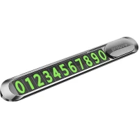 Parking Card Proove Parking Number Plate Metal Lock, Dark Gray 5