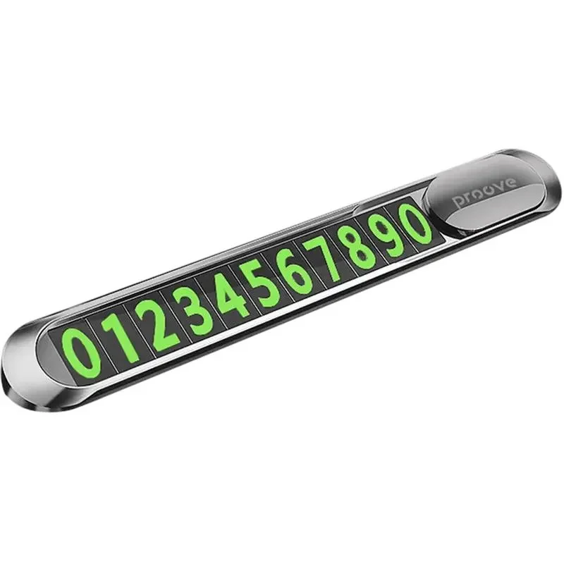 Parking Card Proove Parking Number Plate Metal Lock, Dark Gray 5