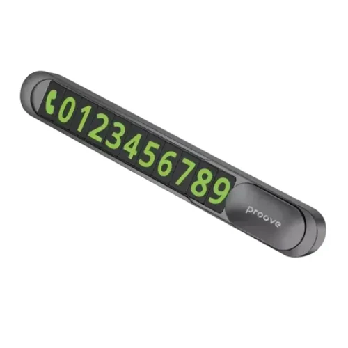 Parking Card Proove Parking Number Plate Metal Lock, Dark Gray