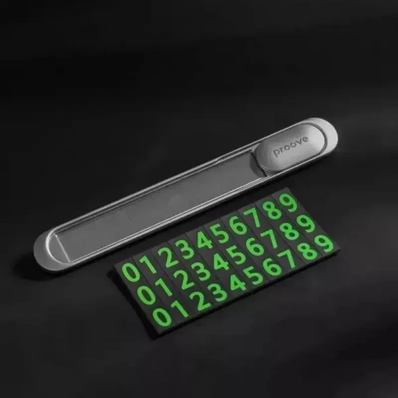 Parking Card Proove Parking Number Plate Metal Lock, Dark Gray 3