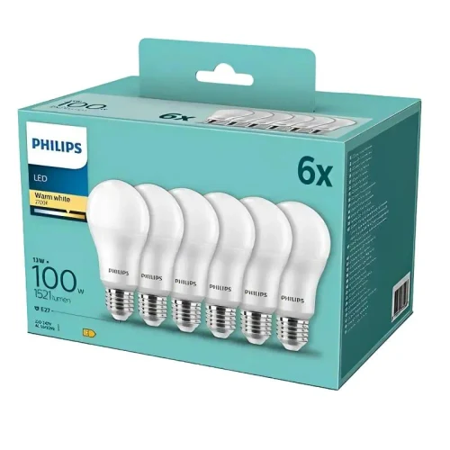 LED Bulb Philips FR ND 6PF/6 DISC, E27, Warm White