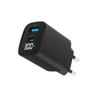 Wall Charger Gembird TA-UC-PDQC30LCD-BK-01, 30W, Black