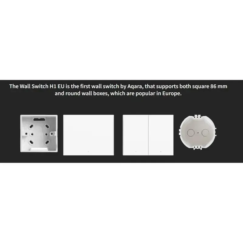 Smart Switch AQARA H1, Double Rocker witht neutral, White 5