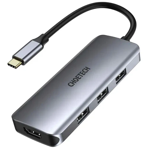 USB Hub Choetech HUB-M19, Grey