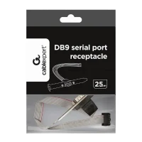 DB9 serial port receptacle on bracket Cablexpert CCDB9RECEPTACLE, Gold