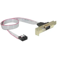 DB9 serial port receptacle on bracket Cablexpert CC-DB9ML-01, Gold