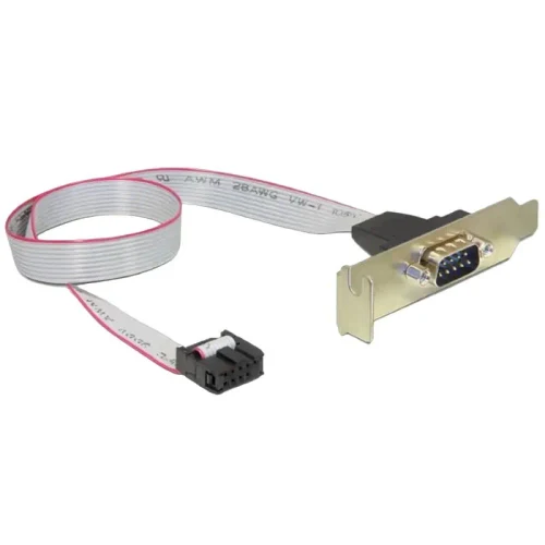 DB9 serial port receptacle on bracket Cablexpert CC-DB9ML-01, Gold