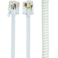  Telephone handset spiral cord Cablexpert TC4P4CS-2M, White 5