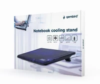 Gembird NBS-2F15-05, Notebook cooling stand, up to 15.6”, LED backlight in fans, Cooling fans: 2 pcs, 1500 RPM (± 10 %), airflow 20 CFM (± 10 %) each, noise 10 dBa, Black 5