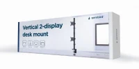 Suport vertical de birou reglabil pentru 2 display-uri, 17”-32” Gembird MA-D2-02 5