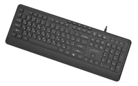 Gembird KB-MCH-05-CYRL, Professional slim key design, USB A+C combo plug, RU-layout, Black 5