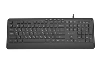 Gembird KB-MCH-05-CYRL, Professional slim key design, USB A+C combo plug, RU-layout, Black 3