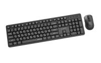 Gembird KBS-WMS-01-CYRL, Silent key Pro Business wireless desktop set, 2.4 GHz wireless full size keyboard and mouse, Single USB nano-receiver, Mouse dpi 1000-5000, RU-layout, Black 3
