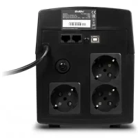 SVEN Pro 1500 (LCD,USB), Line-interactive UPS with AVR, 1500VA /900W, Multifunction LCD display, 3x Schuko outlets, 2x9AH, AVR: 175-280V, USB, RJ-11, Cable 1.1m, Cold start function, Black 3