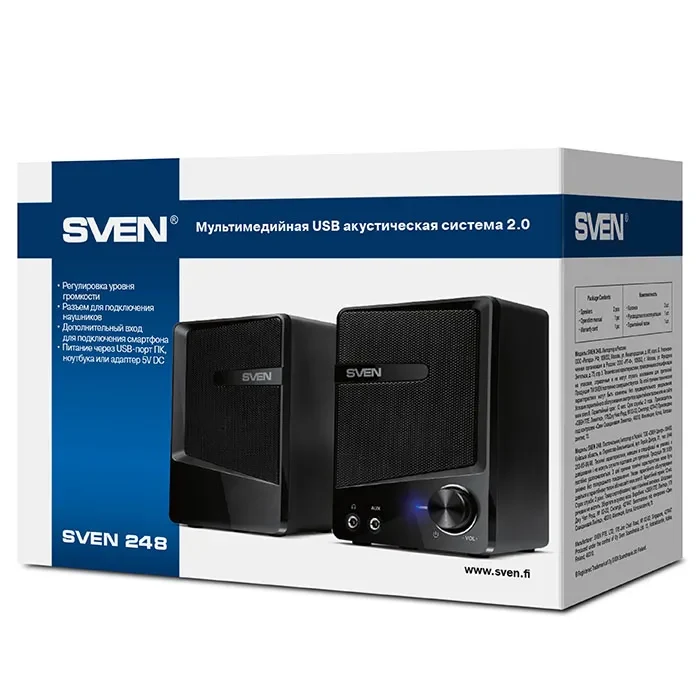 Boxe SVEN 248 / 2.0 / 6W RMS / USB power supply / Black 3