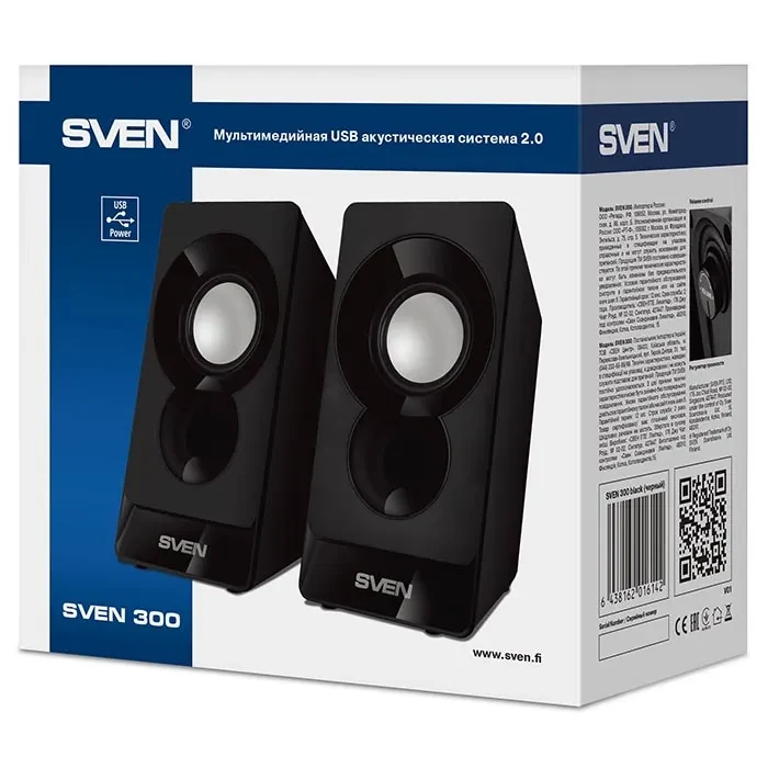 Boxe SVEN 300 / 2.0 / 6W RMS / USB power supply / Black 4