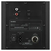 SVEN MC-30 Black,  2.0 / 2x100W RMS, D-CLASS AMPLIFIER WITH DSP, remote control, dimensions 225x255x355 mm, black, wooden. 5