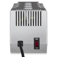 SVEN VR-F1500, 500W, Automatic Voltage Regulator, 4x Schuko outlets, Input voltage: 180-285V, Output voltage: 230V ± 10%, input and output voltage digital indicator on the front panel, Power supply delay function, metal body, Black 4