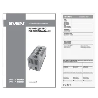 SVEN VR-F1500, 500W, Automatic Voltage Regulator, 4x Schuko outlets, Input voltage: 180-285V, Output voltage: 230V ± 10%, input and output voltage digital indicator on the front panel, Power supply delay function, metal body, Black 7