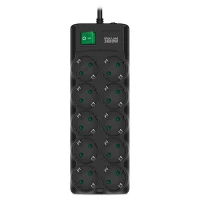 Surge Protector SVEN SF-10E-16/ 10 Sockets/ 3680W/ 3.0m/ Black 2