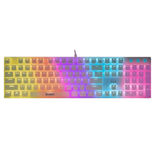 Tastatura Gaming Mecanica SVEN KB-G9200 RGB / USB / 1.8m / White