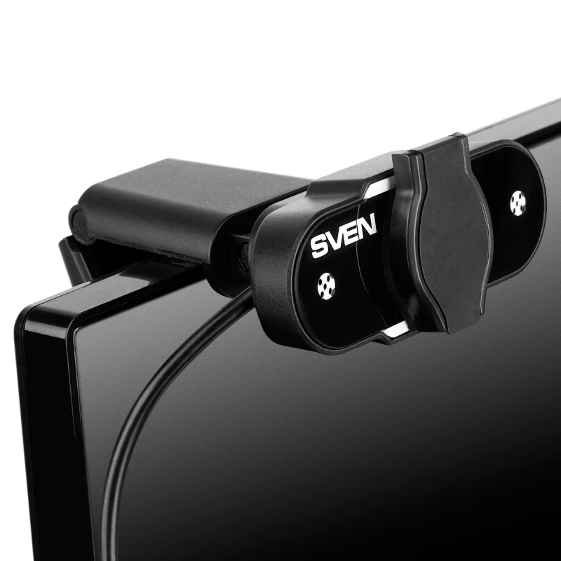 Camera SVEN IC-915 HD, Microphone, 720p/30fps HD pixel CMOS sensor, USB2.0, 3.5mm jack, Protective lens shield, Black 4