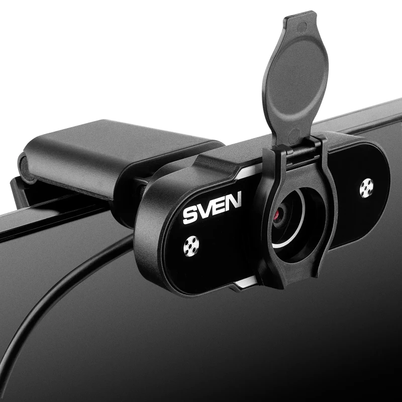 Camera SVEN IC-915 HD, Microphone, 720p/30fps HD pixel CMOS sensor, USB2.0, 3.5mm jack, Protective lens shield, Black 6