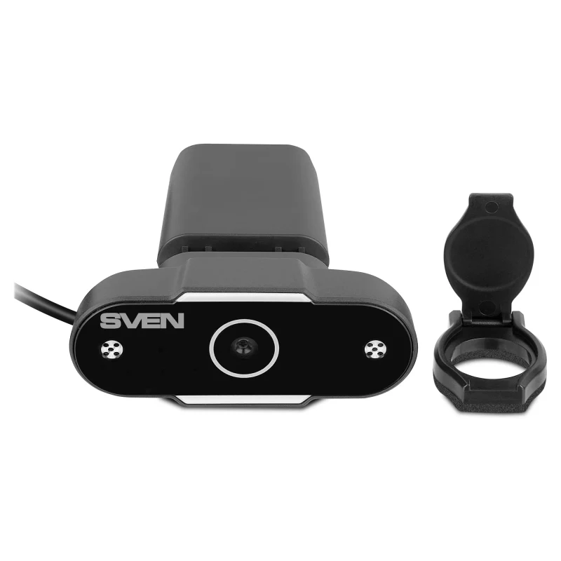 Camera SVEN IC-915 HD, Microphone, 720p/30fps HD pixel CMOS sensor, USB2.0, 3.5mm jack, Protective lens shield, Black 2