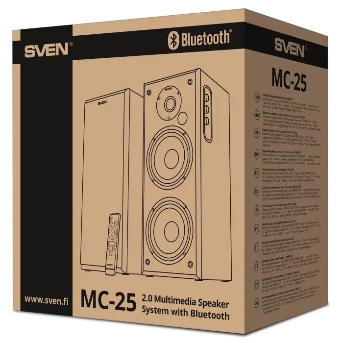 Boxe 2.0 SVEN MC-25/ 150W RMS/ Bluetooth/ HDMI Arc/ optical/ USB 9