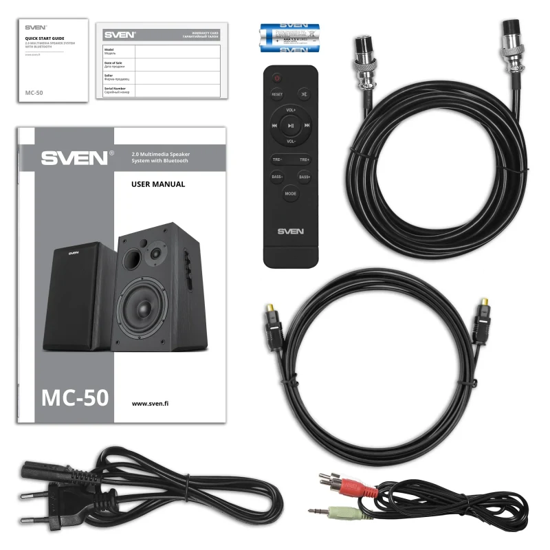 Boxe 2.0 SVEN MC-50/ 210W RMS/ Bluetooth/ HDMI Arc/ optical 9