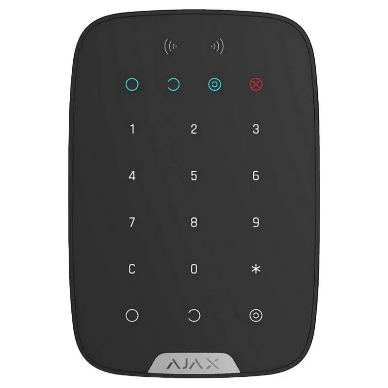 Wireless Touch Keypad Ajax KeyPad Plus, Black 4