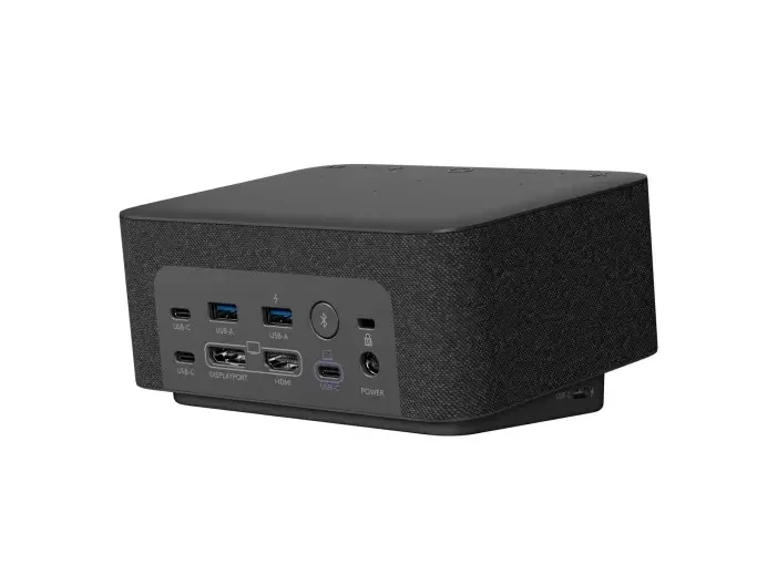 USB-C docking station multifunctionala cu meeting controls si boxe Logitech Logi Dock 5