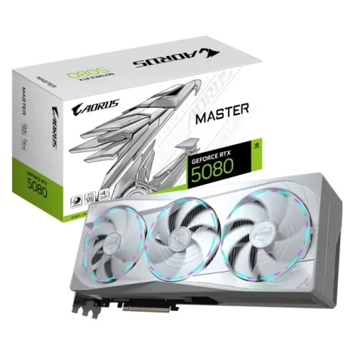 Placa video Gigabyte AORUS GeForce RTX 5080 MASTER ICE 16G/ 16GB / GDDR7 / 256bit
