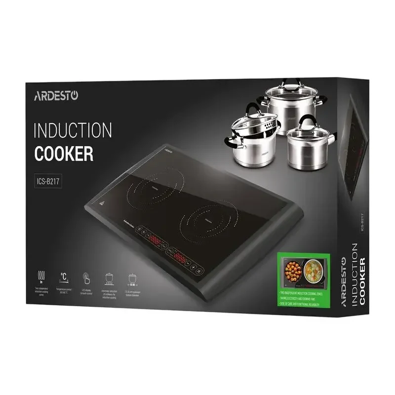 Induction Table Stove Ardesto ICS-B217, Black 2