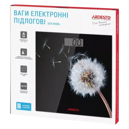 Electronic floor scales Ardesto SCB-965BL, Black
