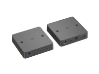 Logitech Extend -  with category cabling so that anyone can walk into an Android or BYOD-based meeting room, plug in with the USB-C cable, and launch a meeting from their preferred video platform running on their laptop or mobile device - BLACK - USB 3