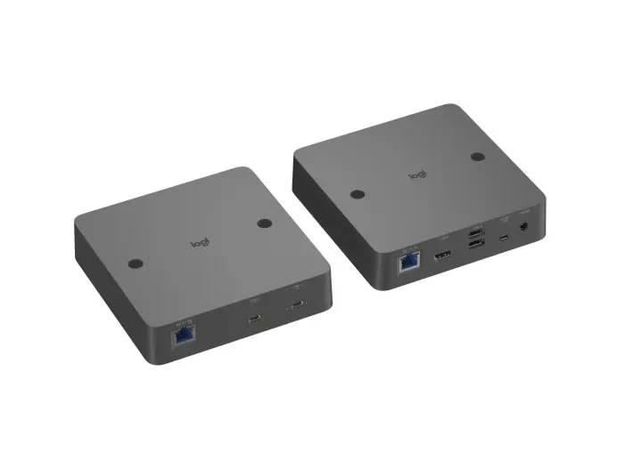 Logitech Extend -  with category cabling so that anyone can walk into an Android or BYOD-based meeting room, plug in with the USB-C cable, and launch a meeting from their preferred video platform running on their laptop or mobile device - BLACK - USB 3
