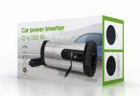 EnerGenie EG-PWC150-01, 12 V Car power inverter, 150 W, Input: 10-16 VDC (accumulator directly) - Output: 230 VAC +/- 10% at 50 Hz (+/-3Hz), modified sine wave 4
