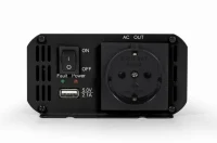 EnerGenie EG-PWC300-01, 12 V Car power inverter, 300 W, with USB port / 5V-2.1A, LED indicator, Input: 10-16 VDC (accumulator directly) - Output: 230 VAC +/- 10% at 50 Hz (+/-3Hz), modified sine wave 2