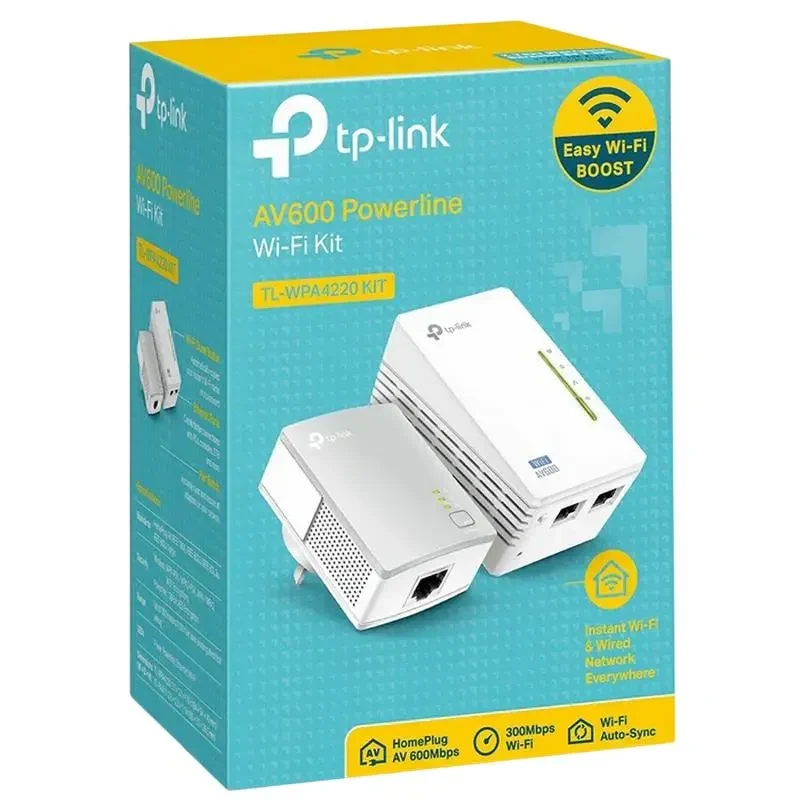 Wi-Fi + Powerline adapter TP-LINK TL-WPA4220 KIT, AV600, 600 Mbps, White 2