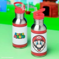 Water bottle Paladone Super Mario with Straw, Multicolored 2
