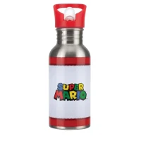Water bottle Paladone Super Mario with Straw, Multicolored 3