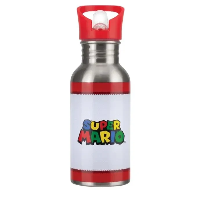 Water bottle Paladone Super Mario with Straw, Multicolored 3