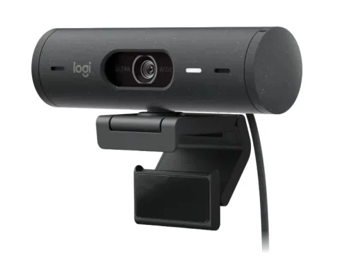 Webcam Logitech BRIO 500, Full-HD 1080P, Grey
