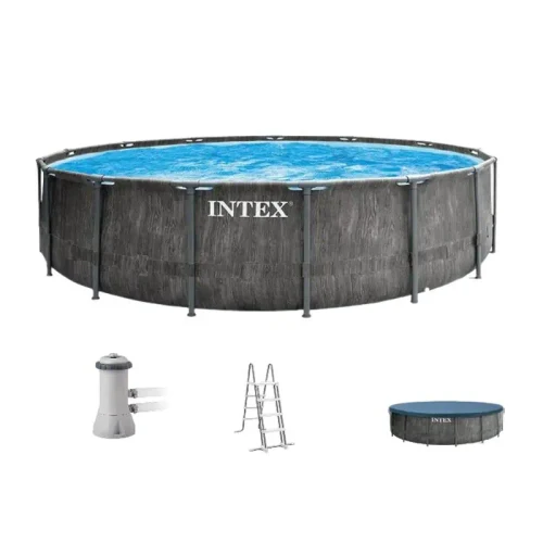 Framed Pool Intex GreyWood Premium, 16805L, Grey, 26742