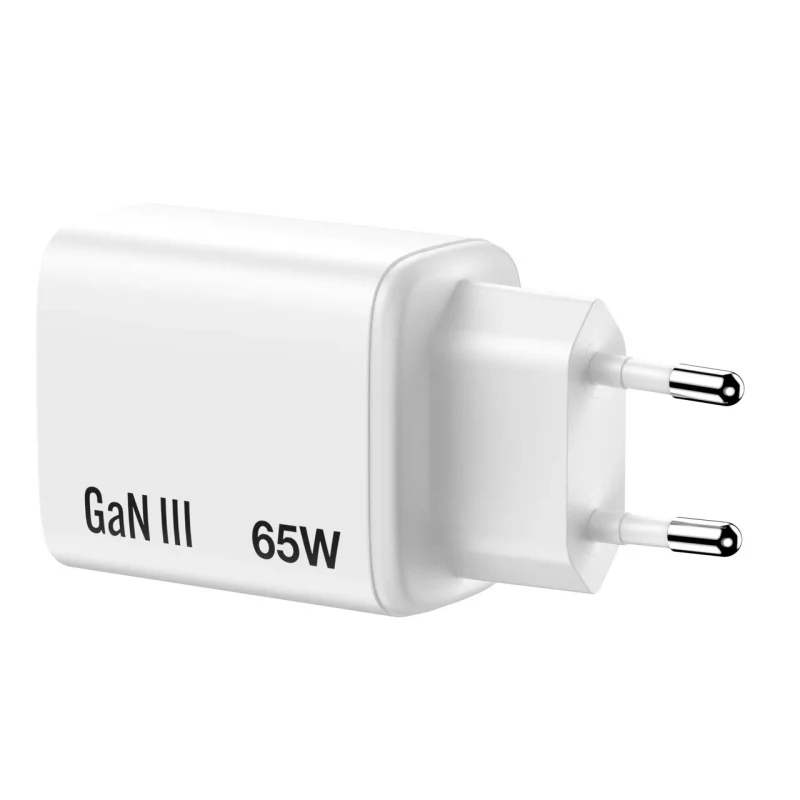 Incarcator USB VERBATIM Essentials GaN Charger 65W / 2x USB-C, 1x USB-A / White 2