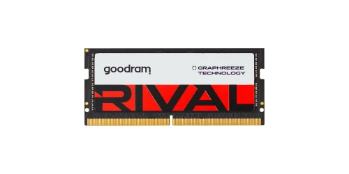 16GB DDR5-5600 SODIMM GOODRAM RIVAL, PC5-44800, CL40, 2048x8, 1.1V, Red Graphene Heatsink