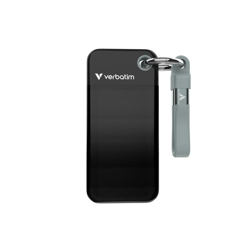 M.2 SSD Extern Verbatim Pocket / 256GB  / USB 3.2 Gen 2 / Black/Grey 3